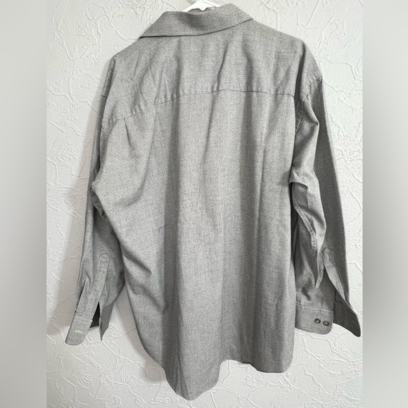 Yves Saint Laurent Dress Shirt Mens Large 16 1/2 32-33 Gray Long Sleeve Button - Picture 2 of 5